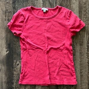 J.Crew Merc red ribbed tee